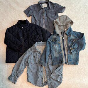 5 Piece Boys Fancy Jackets & Shirts - 2T - 4T - Crew Cuts, Craft & Flow, Gap +++